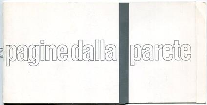 Pagine dalla parete - Mirella Bentivoglio - copertina