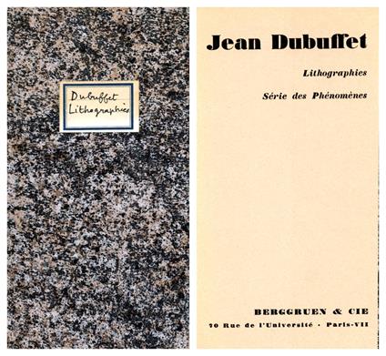Jean Dubuffet. Lithograèhies, Serie des Phénomènes - Jean Dubuffet - copertina