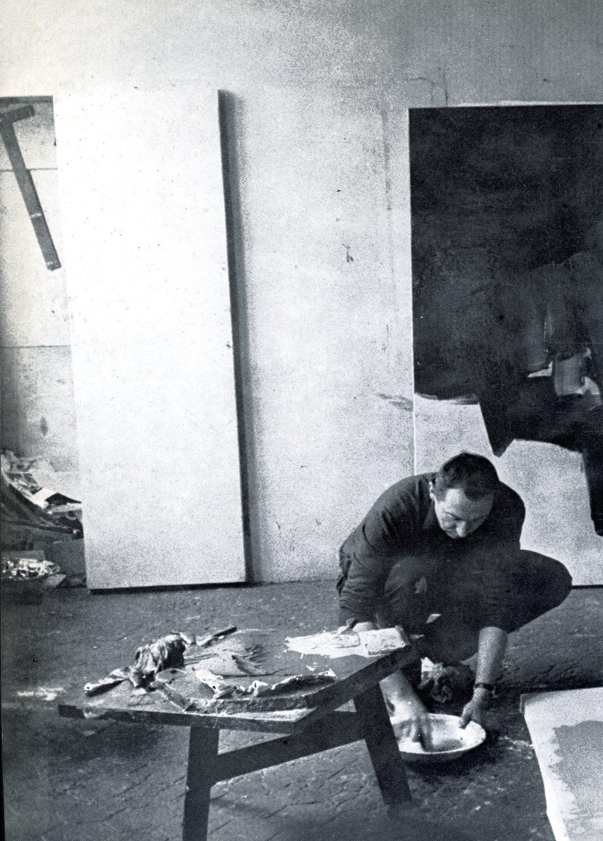 Reportage photographique Iziz l'atelier de Soulages - Mars 1960