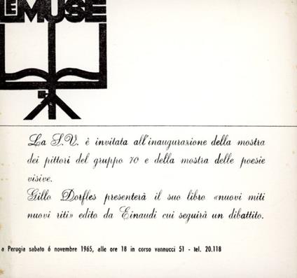 Invito. Mostra dei pittori del Gruppo 70 - copertina