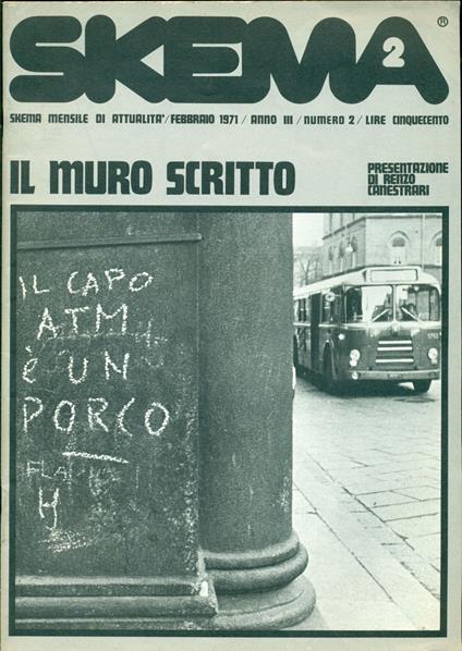 Il muro scritto. N. 2 Febbraio 1971 - copertina