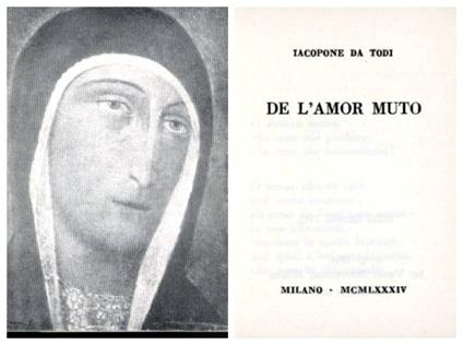 De l'amor muto - Jacopone da Todi - copertina