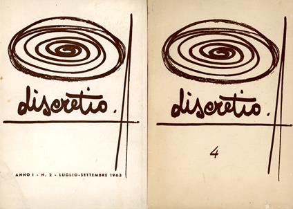 Discretio, Anno I, N. 2 e Anno I, N. 4 - copertina