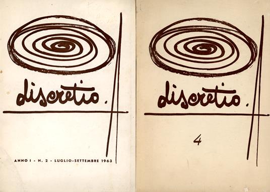 Discretio, Anno I, N. 2 e Anno I, N. 4 - copertina