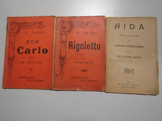 AA.VV. 3 libretti opere. Madella. 1910-13-16 - copertina