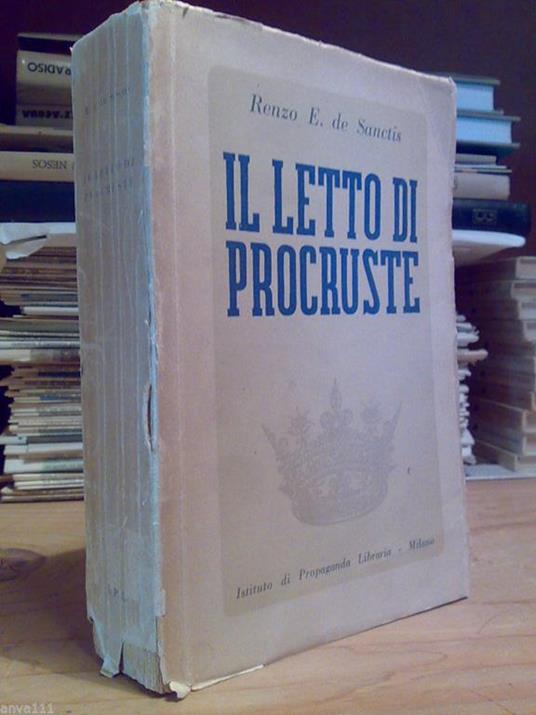 Renzo E. De Sanctis - IL LETTO DI PROCRUSTE 1943 - copertina