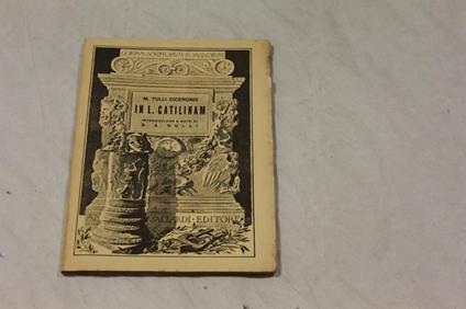 In L. Catilinam - M. Tullio Cicerone - copertina