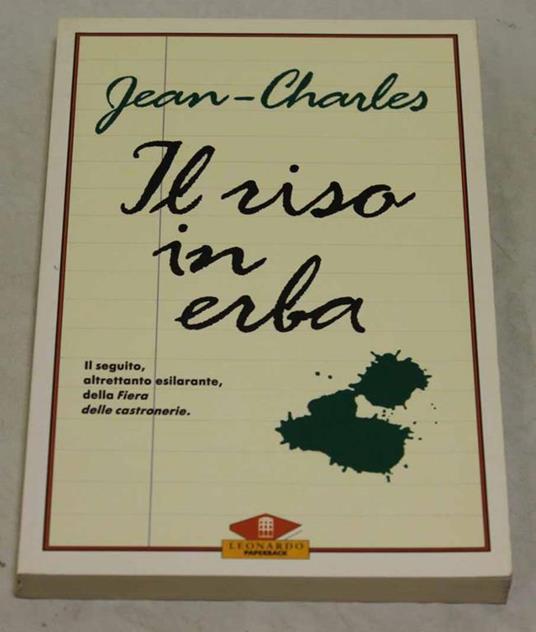 Il Il riso in erba - Jehanne Jean-Charles - copertina