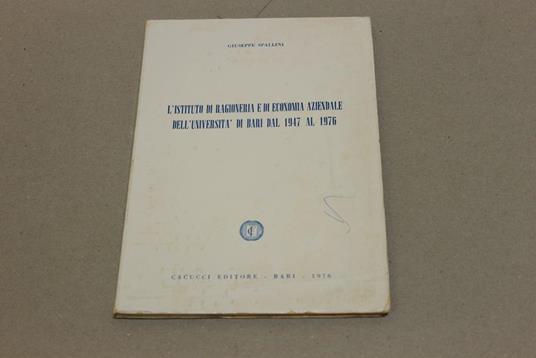 L' L' istituto di ragioneria e di economia aziendale dell'università di Bari - copertina