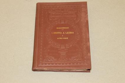 L' L' invito a Lesbia Cidonia e altre poesie - Lorenzo Mascheroni - copertina
