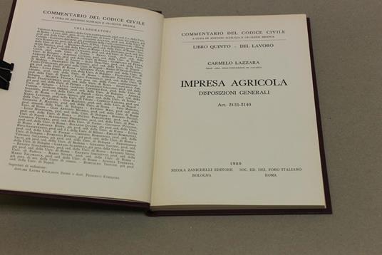 Impresa agricola. Disposizioni generali - Carmelo Lazzara - 2