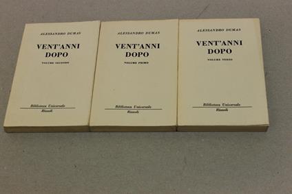 Vent'anni dopo - Alexandre Dumas - copertina