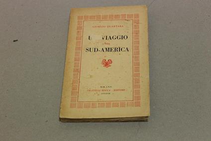 Un Un viaggio nel Sud-America - Giorgio Quartara - copertina
