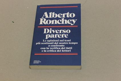 Diverso parere - Alberto Ronchey - copertina