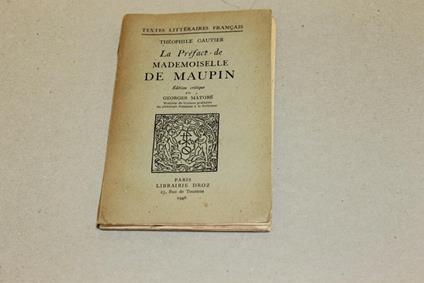 La La Préface de Mademoiselle De Maupin - Théophile Gautier - copertina