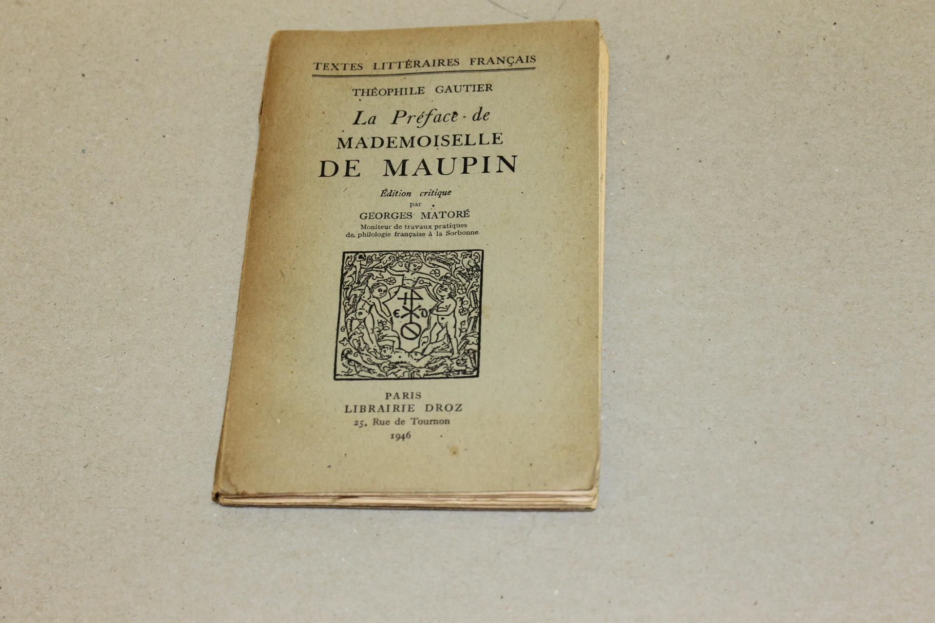 La La Préface de Mademoiselle De Maupin