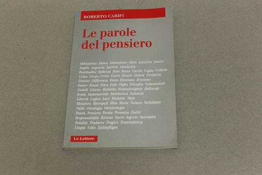 Le Le parole del pensiero - Roberto Carifi - copertina