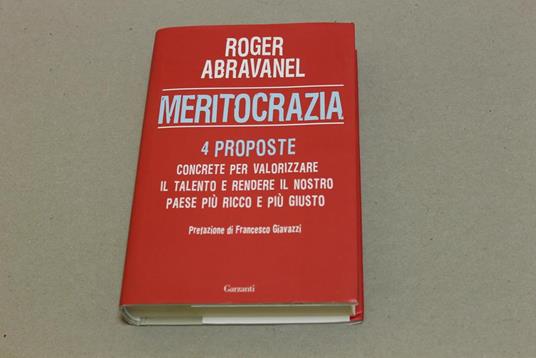 Meritocrazia - Roger Abravanel - copertina
