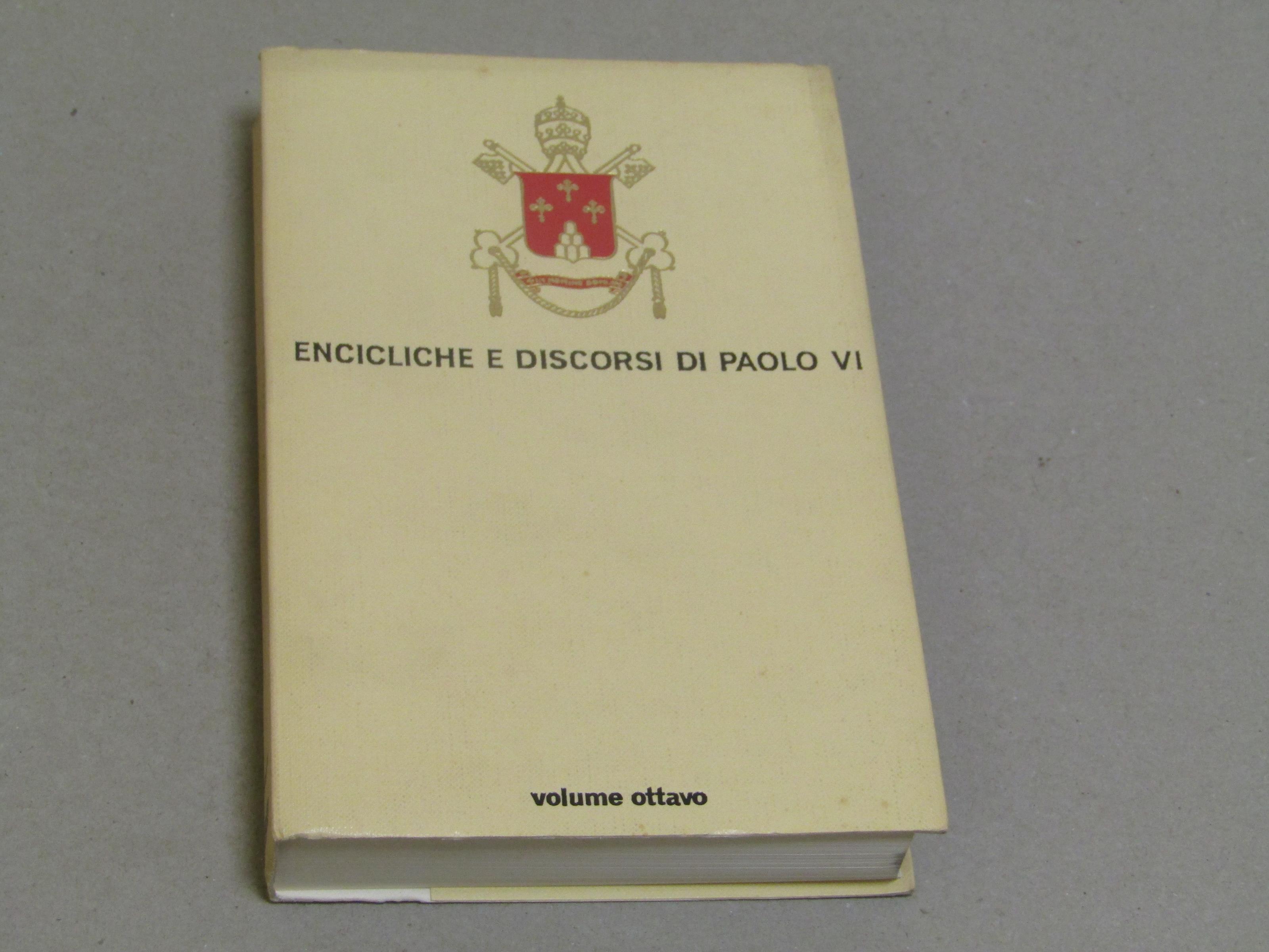 Encicliche e Discorsi di Paolo VI. Novembre. Dicembre 1965. Volume VIII