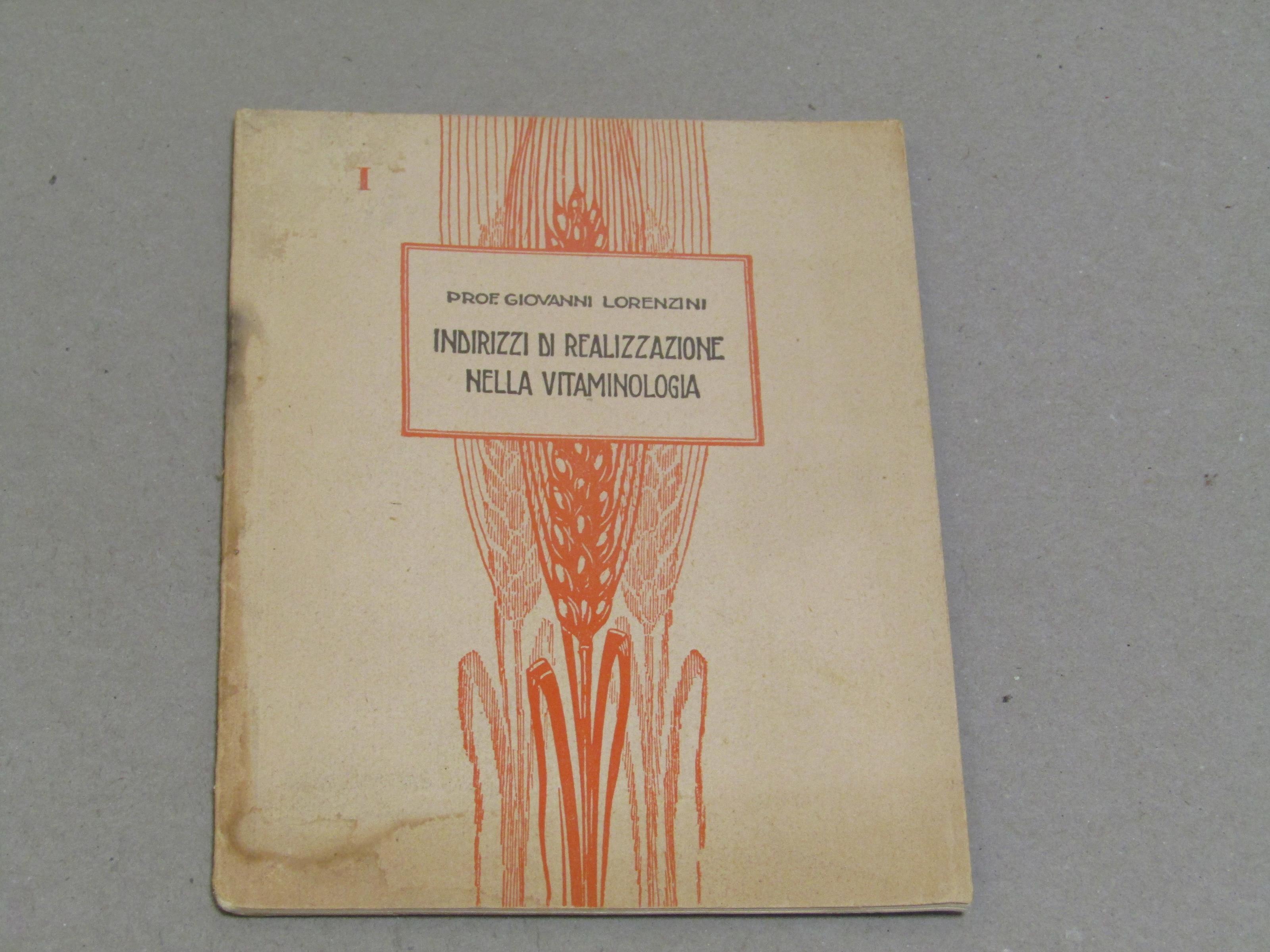 Giovanni Lorenzini. Indirizzi di realizzazione nella vitaminologia