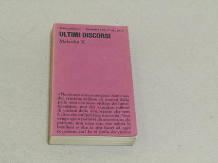Ultimi Discorsi - Malcolm X - copertina