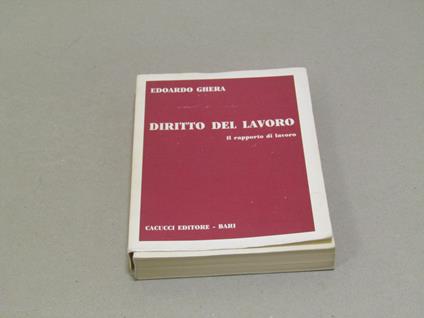 Diritto Del Lavoro - Edoardo Ghera - copertina