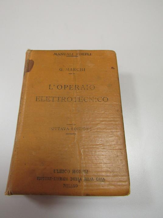 L' L' Operaio Elettrotecnico - G. Marchi - copertina
