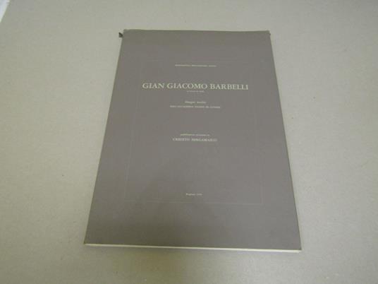 Gian Giacomo Barbelli - copertina