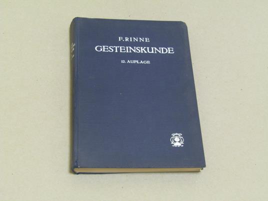 Gesteinskunde - F. Rinne - copertina