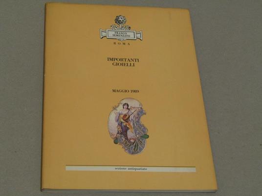 Importanti Gioielli Roma Piazza Di Spagna 18 Maggio 1989 - copertina