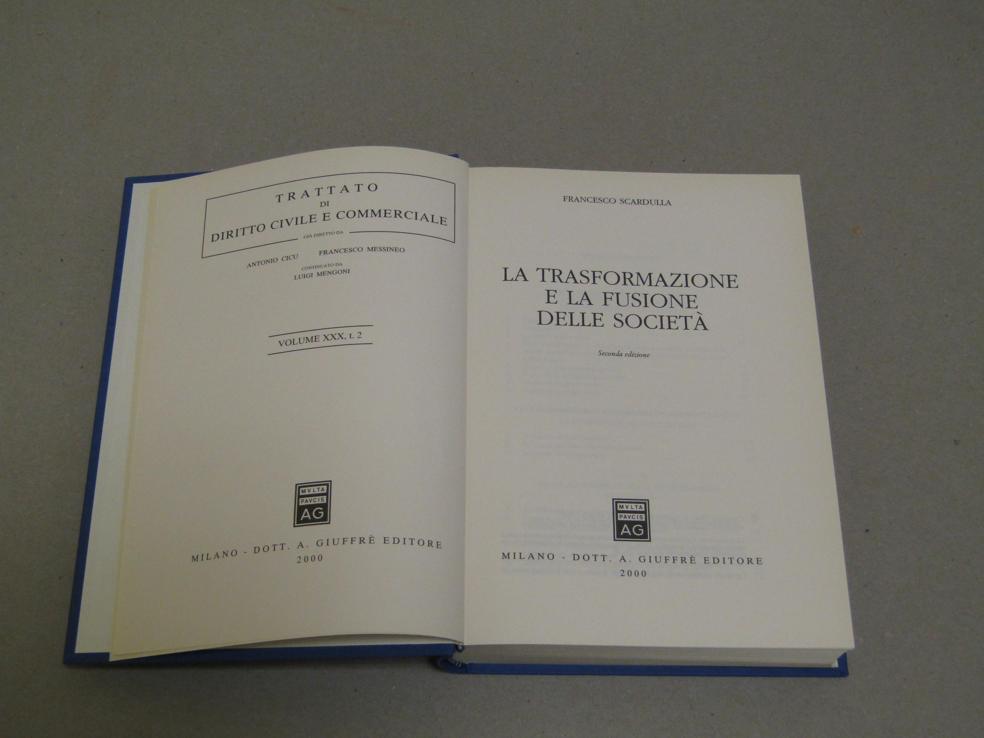Francesco Scardulla. La trasformazione e la fusione delle società. Seconda edizione