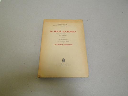 La La Realtà Economica - Giorgio Mortara - copertina