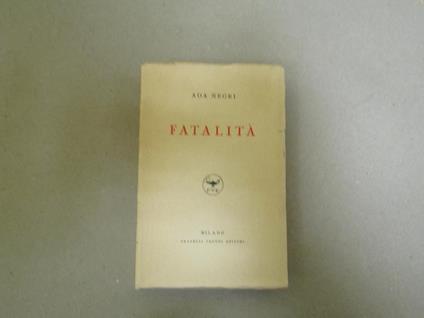 Fatalità - Ada Negri - copertina