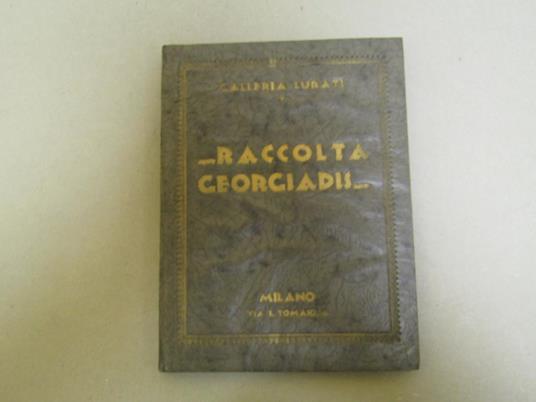 Catalogo Della Vendita All'Asta Della Raccolta Georgiadis - Enrico Somaré - copertina