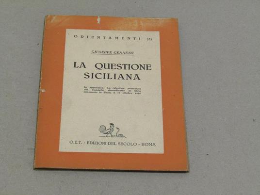 La questione siciliana - Giuseppe Gennuso - copertina