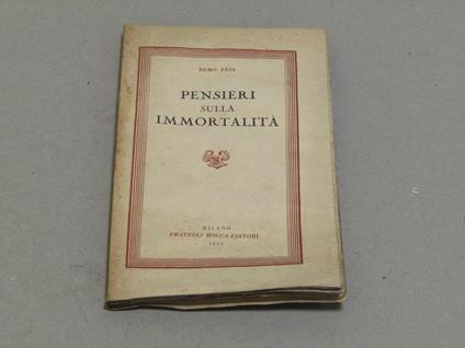 Remo Fedi. Pensieri sulla immortalità - Remo Fedi - copertina