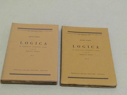 Logica e scritti inediti vari. 2 voll - Antonio Rosmini - copertina