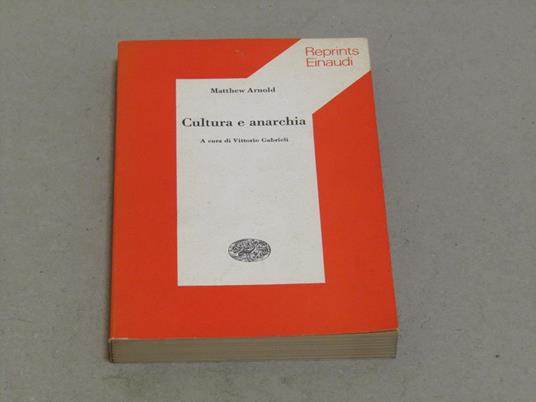 Matthew Arnold. Cultura anarchica - Matthew Arnold - copertina