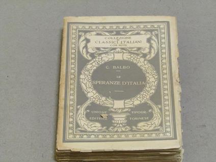 Speranze d'Italia - Cesare Baldoni - copertina