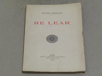 Re Lear - Giovanni Castellano - copertina