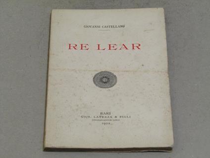 Re Lear - Giovanni Castellano - copertina