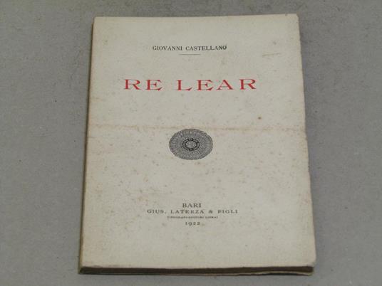 Re Lear - Giovanni Castellano - copertina