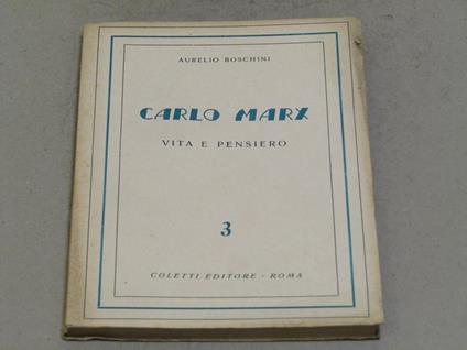 Carlo Marx volume 3 - Aurelio Boschini - copertina