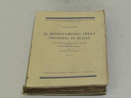 Antonio Rosmini. Il rinnovamento della filosofia in Italia vol.II - Antonio Rosmini - copertina