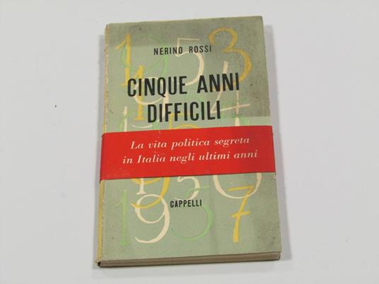 Cinque anni difficili - Nerino Rossi - copertina