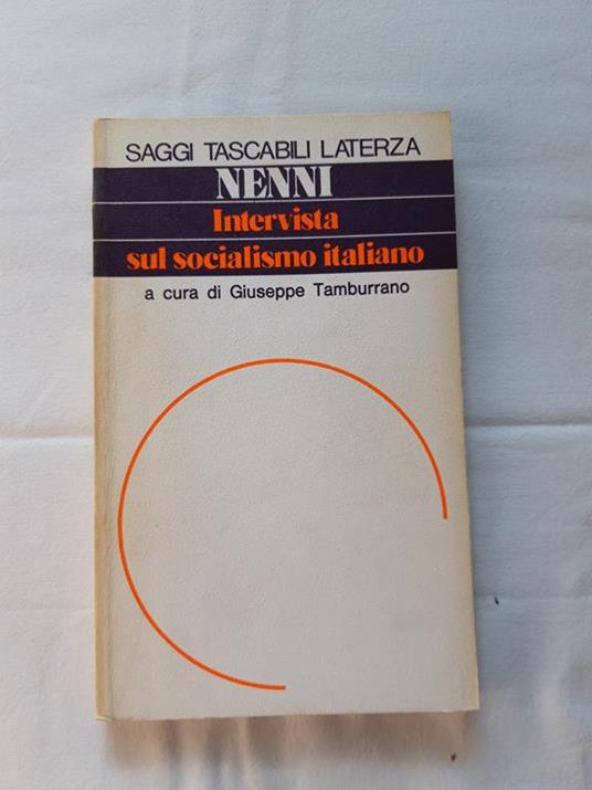 Pietro Nenni e Giuseppe Tamburrano. Intervista sul socialismo italiano - Pietro Nenni - copertina