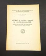 Barbieri Gino. Intorno al pensiero sociale di L. Antonio Muratori. Università degli Studi di Bari. 1950. dedica dell'autore al frontespizio