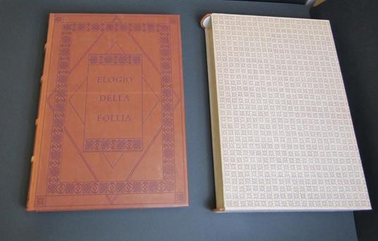 Erasmo da Rotterdam. Elogio della follia. Trentuno tavole di Pietro Annigoni. Eldec. 1978. Con cofanetto. Ed. num., ns es. n. 509 con firma di Pietro Annigoni - Erasmo da Rotterdam - copertina