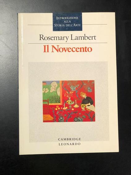 Il Novecento. Leonardo 1989 - Rosemary Lambert - copertina