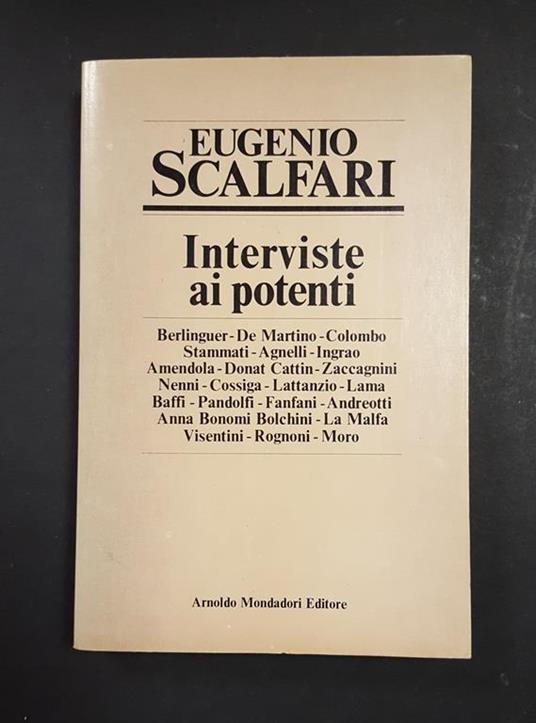 Interviste ai potenti. Mondadori. 1979 - I - Eugenio Scalfari - copertina